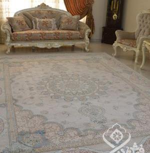 عکس فرش قیطران گل برجسته