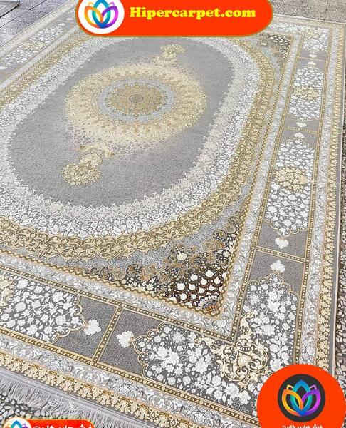 عکس فرش قیطران گل برجسته