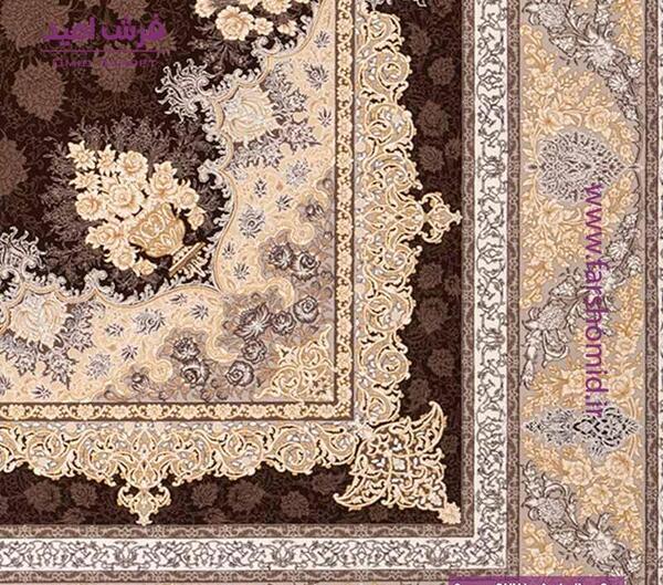 عکس فرش قهوه ای رنگ