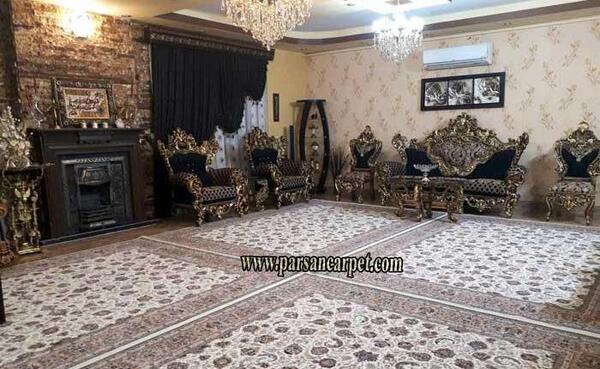 عکس فرش قهوه ای رنگ