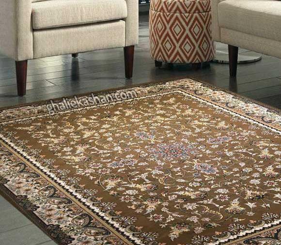 عکس فرش قهوه ای رنگ