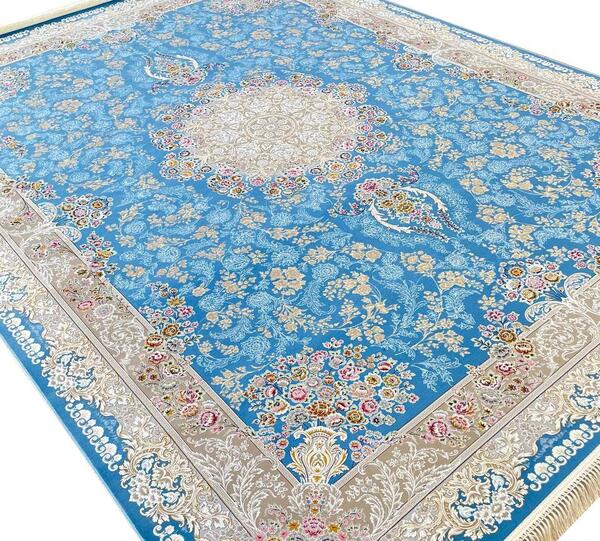 عکس فرش فیروزه ای کاشان