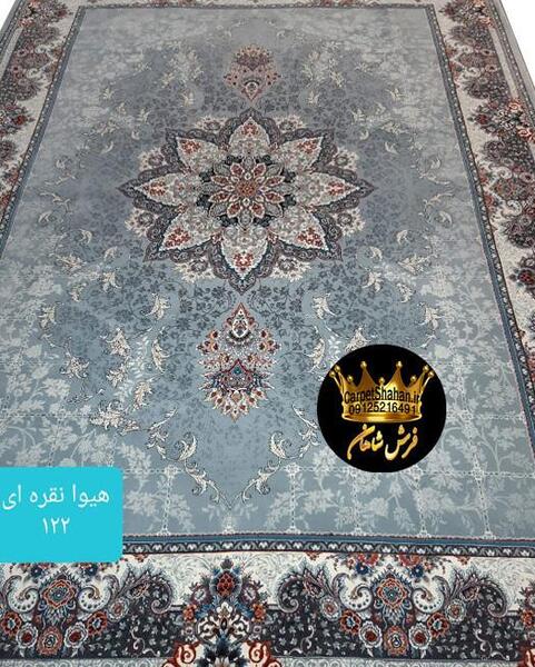 عکس فرش فیروزه ای کاشان