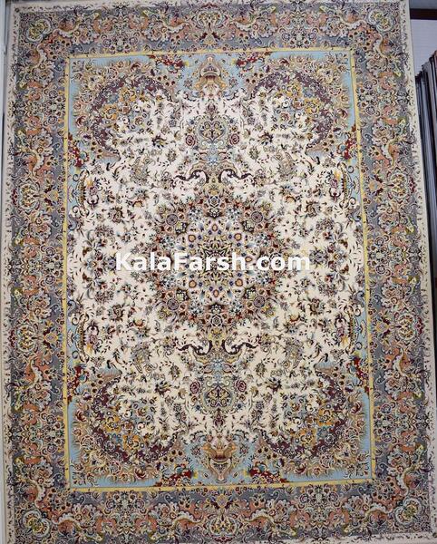 عکس فرش فیروزه ای کاشان