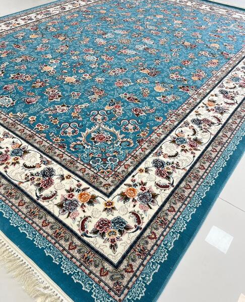 عکس فرش فیروزه ای کاشان