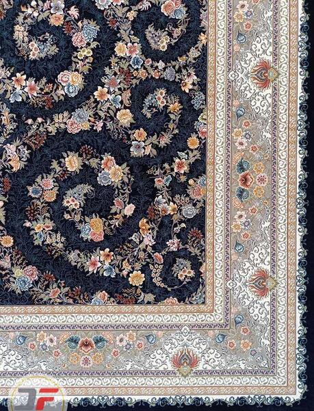 عکس فرش سرمه ای شیک