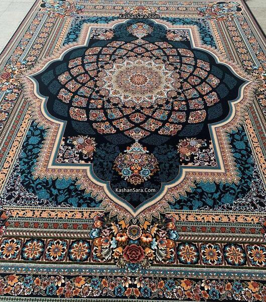 عکس فرش رنگ سرمه ای