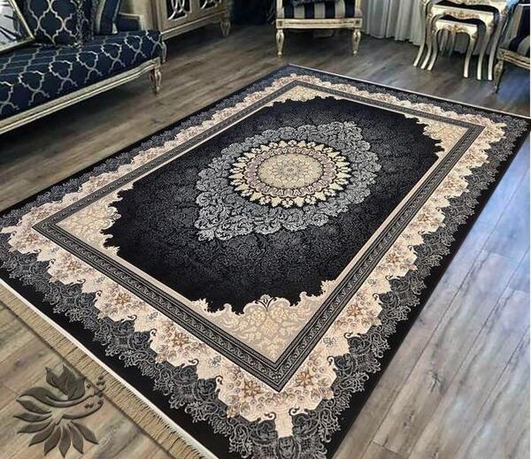 عکس فرش رنگ سرمه ای