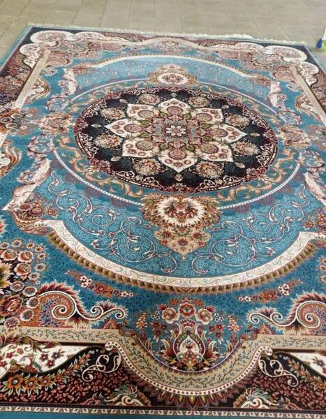 عکس فرش رنگ سرمه ای