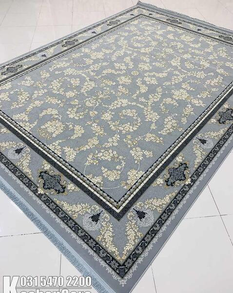 عکس فرش ساده طوسی