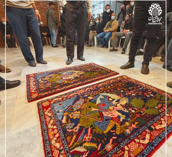 عکس فرش طرح شکارگاه