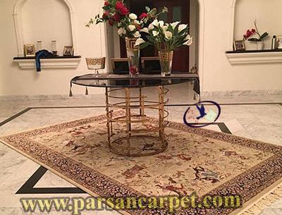 عکس فرش طرح شکارگاه
