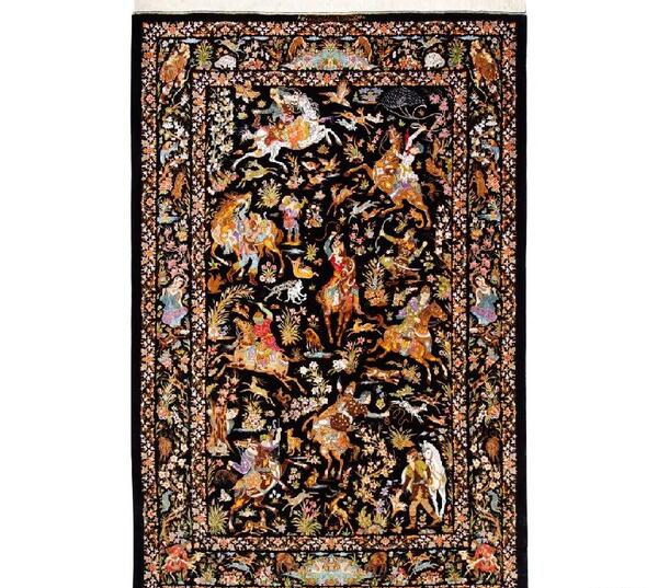 عکس فرش طرح شکارگاه