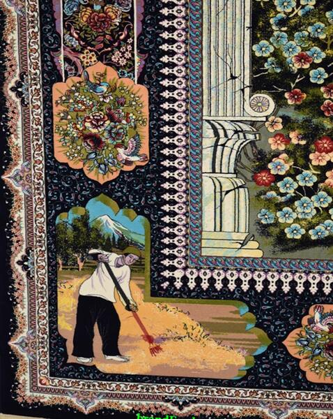 عکس فرش طرح شکارگاه