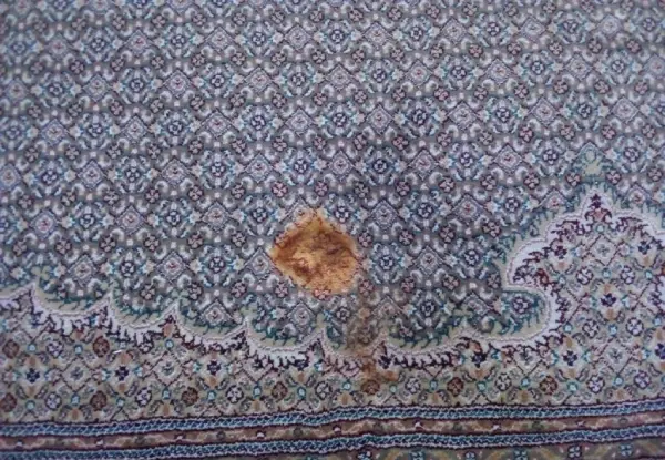 عکس فرش سوخته با زغال