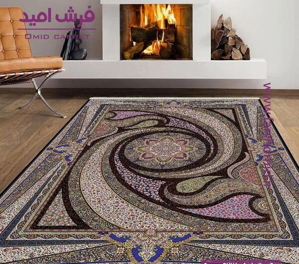 عکس فرش کهکشان سرمه ای