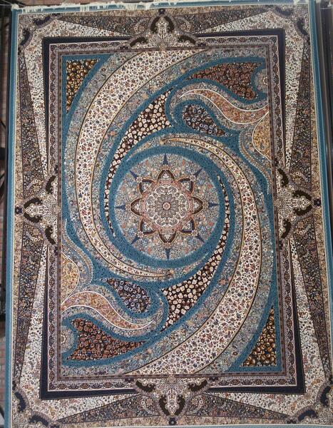 عکس فرش کهکشان سرمه ای