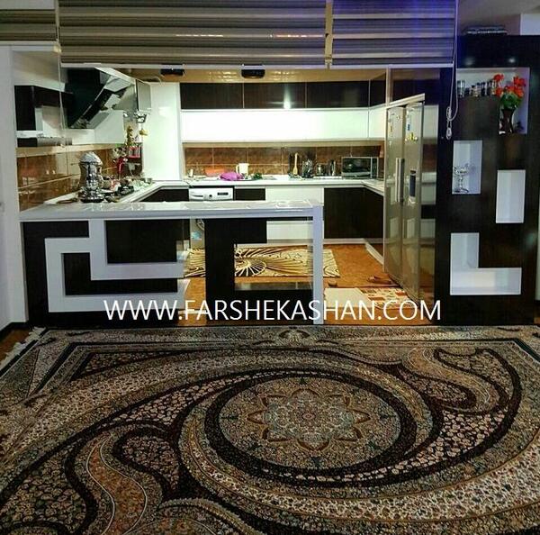 عکس فرش کهکشان سرمه ای