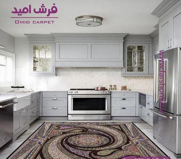 عکس فرش کهکشان سرمه ای