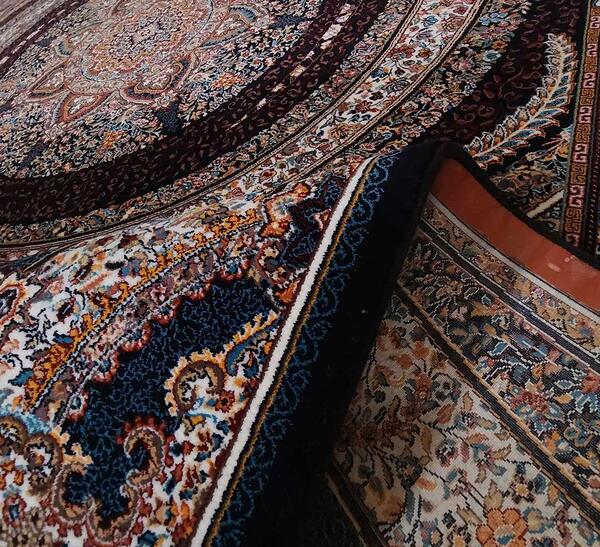 عکس فرش کهکشان سرمه ای