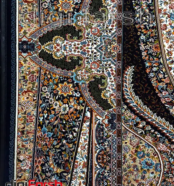 عکس فرش کهکشان سرمه ای