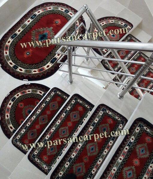 عکس راه پله فرش شده