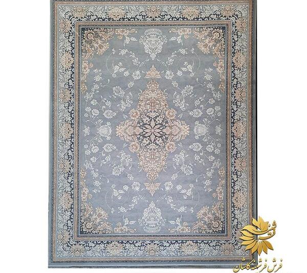عکس فرش طوسی طلاکوب