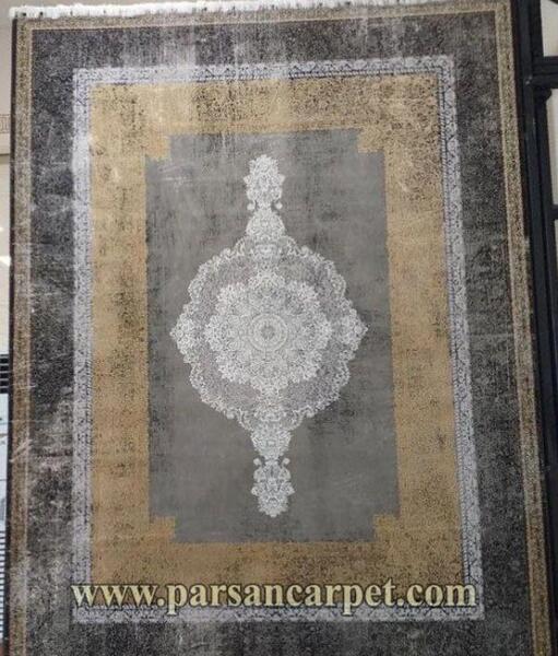 عکس فرش طوسی طلاکوب