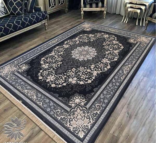 عکس فرش طوسی طلاکوب