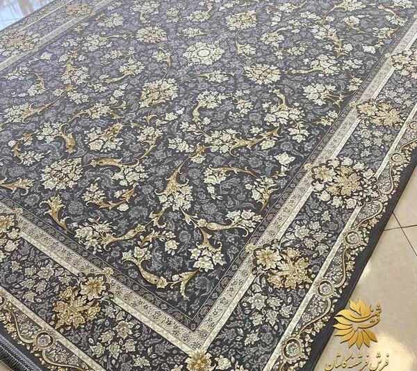 عکس فرش طوسی تیره