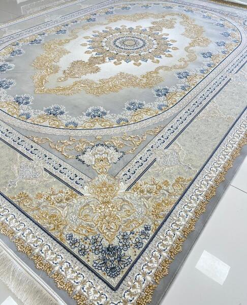 عکس فرش طوسی روشن