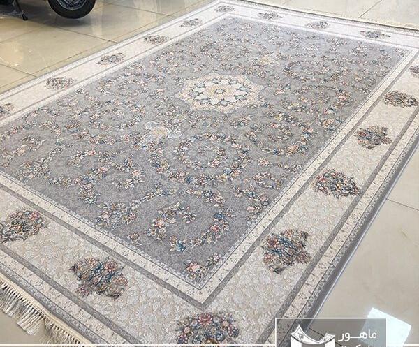 عکس فرش طوسی سبز