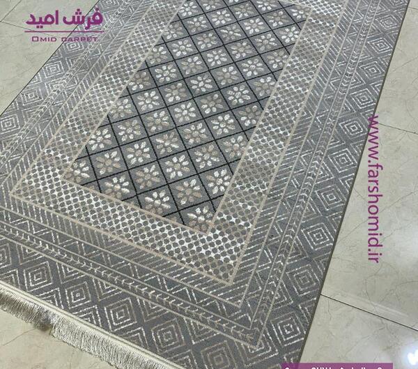 عکس فرش پتینه طوسی