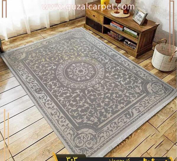 عکس فرش پتینه طوسی