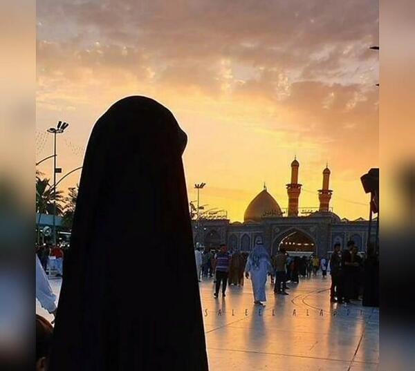 عکس دختر چادری در حرم امام حسین