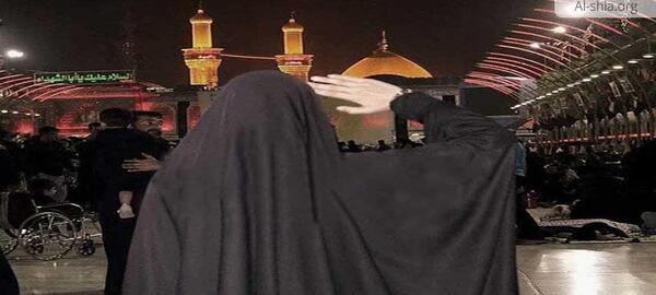 عکس دختر چادری در حرم امام حسین