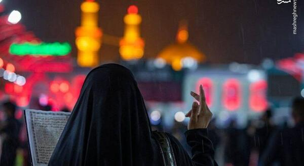 عکس دختر چادری در حرم امام حسین