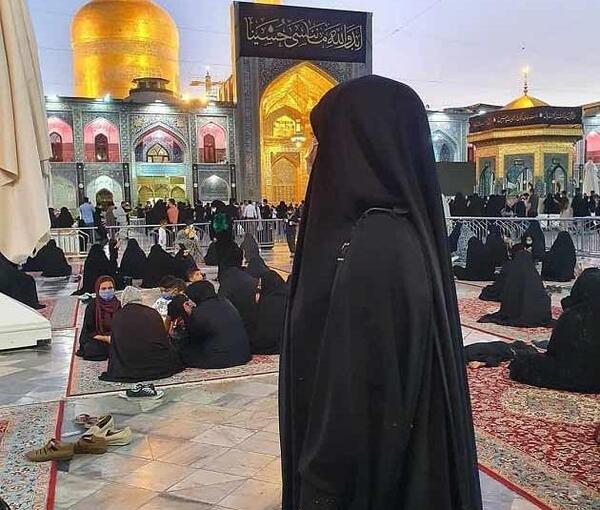 عکس دختر چادری در حرم امام حسین