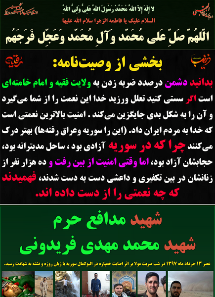 عکس شهید محمد مهدی فریدونی