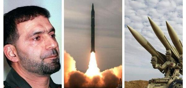 عکس شهید طهرانی مقدم با موشک