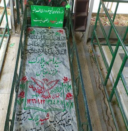 عکس قبر شهید سید رضا حسینی