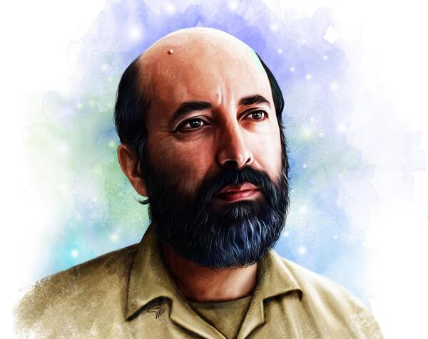 عکس شهید چمران سیاه سفید