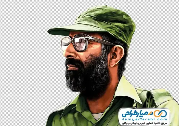 عکس شهید چمران با کلاه