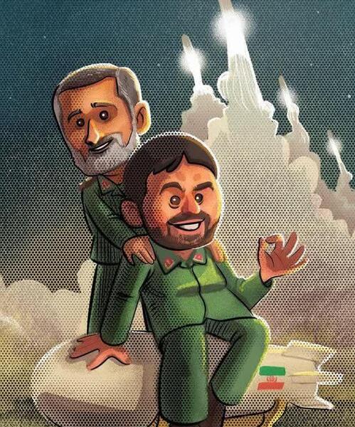 عکس شهید تهرانی مقدم با موشک