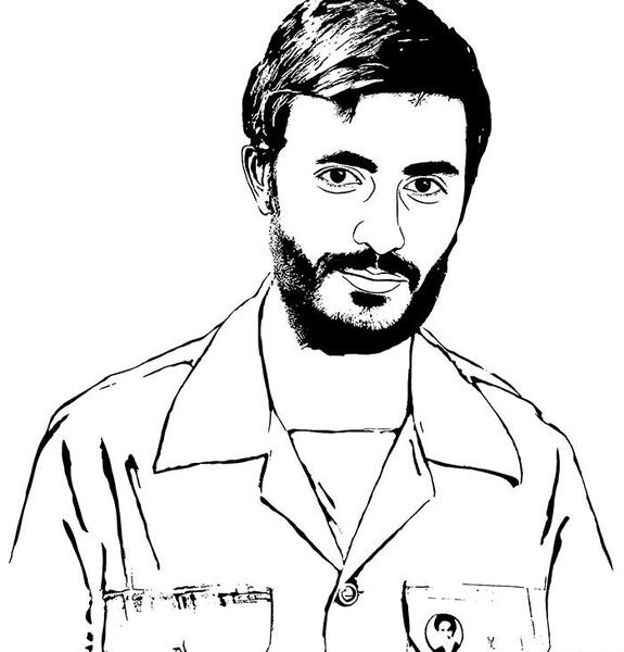 عکس شهید همت سیاه سفید