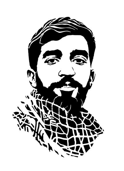 عکس شهید همت سیاه سفید