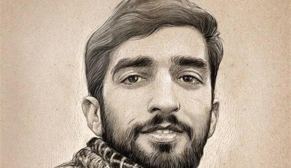 عکس شهید حججی سیاه سفید
