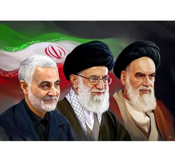 عکس از امام خمینی و رهبر