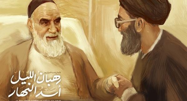 عکس از امام خمینی و رهبر