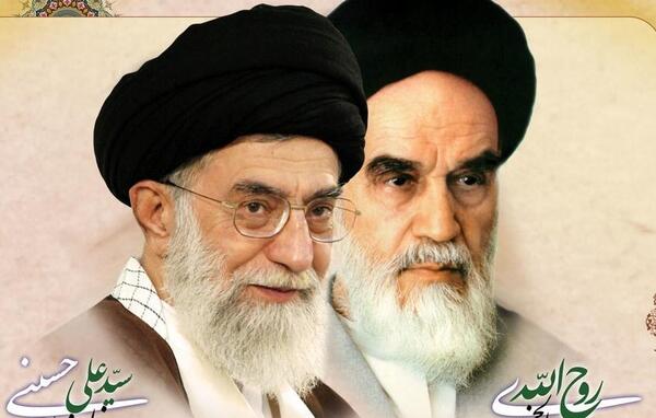 عکس از امام خمینی و رهبر